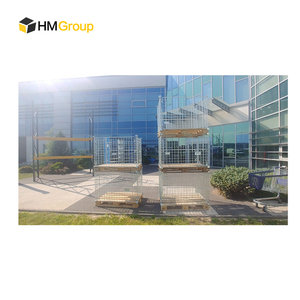 Cages de stockage en acier à mailles métalliques empilables personnalisées pour le transport en entrepôt à haute résistance - Product Image 4