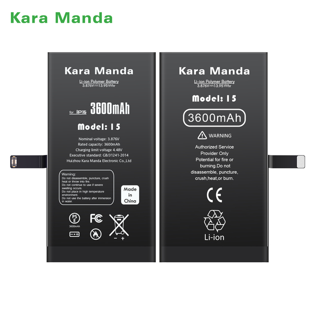 Kara Manda New 800 Cycle High Capacity Batteries for iPhone 15 Battery for iPhone 6s 7 8 11 12 13 14 15 Pro Max Mini Battery