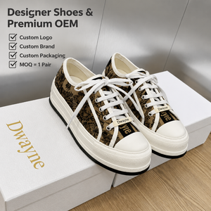 Zapatillas de Lona de Alta Calidad para Hombre y Mujer, Diseño de Lujo 2026, Estampado Floral, Color Marrón y Blanco, Estilo Casual con Plataforma, Nuevas - Product Image 1
