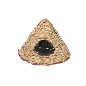 Nid d'oiseau tissé à la main, forme triangulaire, abri respirant pour petits oiseaux de taille moyenne - Product Image 5