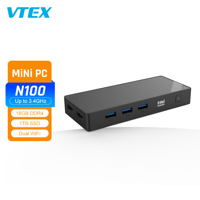 Factory Mini PC N100 with Compact SSD Hard Drive Low Power & Noise for Small Office or Home Use New Product