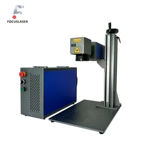 FocusLaser üreticisi JPT MOPA Fiber lazer işaretleme makinesi ahşap Metal akrilik bulmaca tasarım Fiber lazer işaretleme 50w