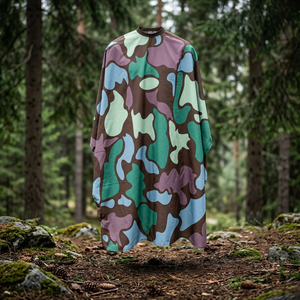 Cape de barbier imperméable camouflage personnalisée, durable, 100% polyester, 140x160cm, unisexe, pour la coupe de cheveux - Product Image 3
