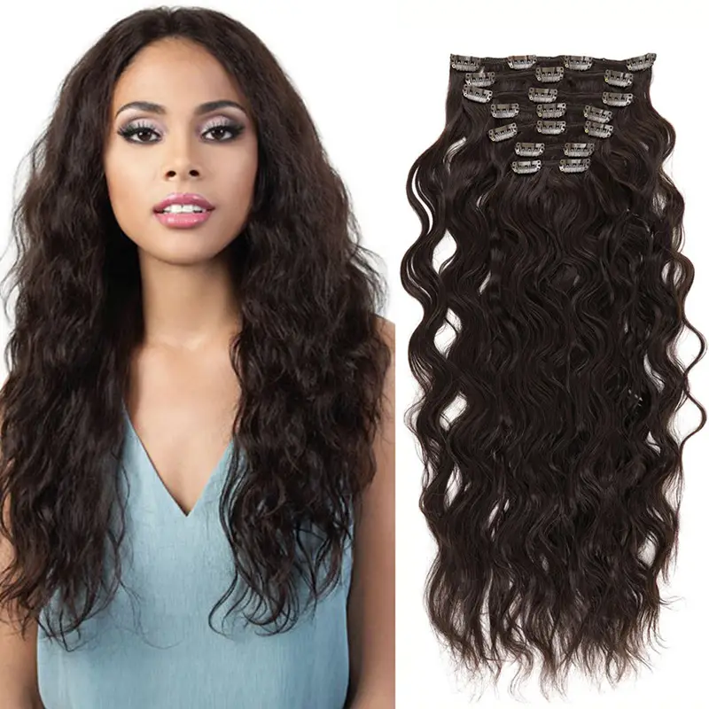 4A 4C Afro Kinky Hair Clip Ins Natural Black 7pc 10pc Per Set Wholesale 1005 Human Hair African Kinky Curly Clip In Extension