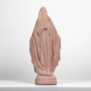 Piccola statua da giardino in Terracotta vergine maria per interni ed esterni in porcellana e materiale ceramico - Product Image 3