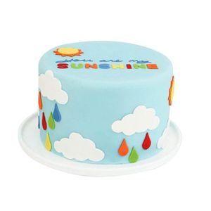 Lixsun5Pcs Ensemble Soleil Nuage <span class=keywords><strong>Herbe</strong></span> Forme Fondant Embosser Pâtisserie Cookie Cutters Outils pour Gâteau Décoration Fondant Moule - Product Image 1