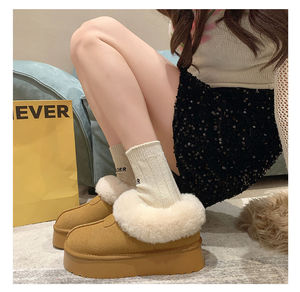 <span class=keywords><strong>Botas</strong></span> <span class=keywords><strong>de</strong></span> Invierno 2026 Uggs para <span class=keywords><strong>Mujer</strong></span>, <span class=keywords><strong>de</strong></span> Piel Sintética, Antideslizantes, <span class=keywords><strong>de</strong></span> Felpa, con Suela Gruesa, Cálidas, <span class=keywords><strong>de</strong></span> Algodón, Pantuflas para el Hogar - Product Image 3