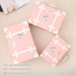 רטרו יד מטען לשאת על המזוודה חמוד pu לילה וינטג 'תא קטן 13 "תיק נסיעות לנשים עם רצועות - Product Image 6