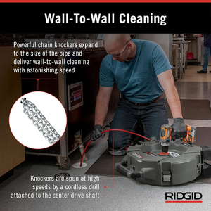 Máquina de limpieza de serpientes de drenaje RIDGID, máquina de limpieza de tuberías de serpiente <span class=keywords><strong>para</strong></span> líneas de 1 a 2 pulgadas, con <span class=keywords><strong>cable</strong></span> de 50 pies y Aldabas de cadena - Product Image 4