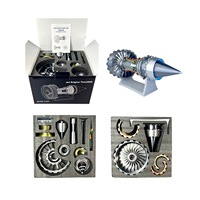 Modèle de moteur à réaction d'avion Turbofan moderne de 47cm Ornement de turbine électrique pour la maison Collection Cadeau pour l'obtention du diplôme ou un anniversaire