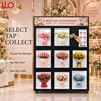 Distributeur automatique intelligent de fleurs à 8 compartiments avec réfrigération pour fleuristes, centres commerciaux et communautés