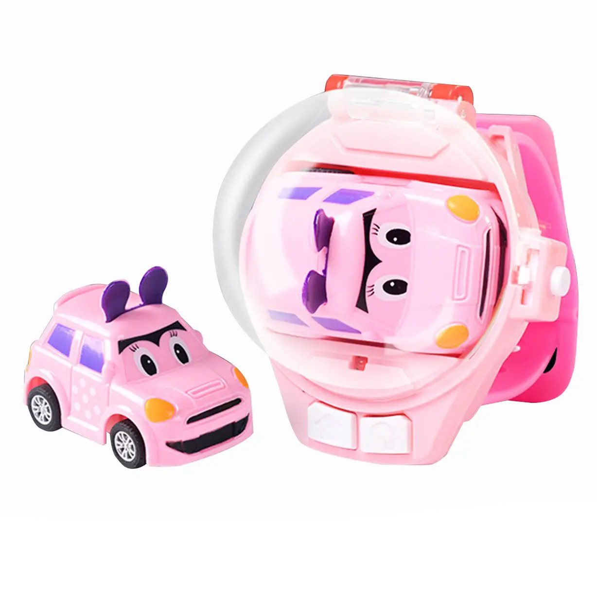 Mini Jam Tangan Mobil 2.4G Jam Tangan Kendaraan Remote Control Lucu Truk Sensor Inframerah Mobil Rc Mainan untuk Bayi Hadiah Anak-anak Kecil