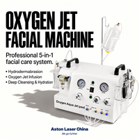 Appareil portable de peeling à jet d'oxygène 5 en 1, hydrodermabrasion, soin du visage aquatique, équipement professionnel de salon de beauté