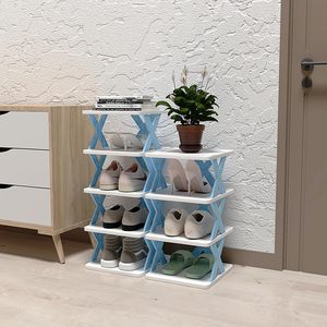 Spot Simple Multi-layer Detachable Double Tier Plastic Shoe Rack Stackable Living Room Dormitory Shoe Cabinet - Product Image 4