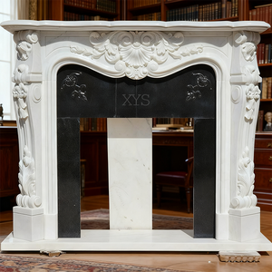Revestimiento de <span class=keywords><strong>Chimenea</strong></span> de Piedra de Mármol Tallado a Mano con Diseño Europeo, Tamaño y Color Personalizables para Decoración <span class=keywords><strong>Interior</strong></span> de Jardín de Villa - Product Image 5