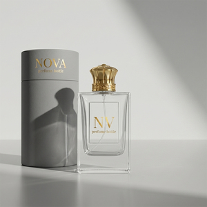 Flaconi di <span class=keywords><strong>Profumo</strong></span> in Vetro con Scanalatura Interna Quadrata, Tappo a Corona Dorato, Vuoti, con Scatola Regalo Goffrata, 100ml - Vendita all'Ingrosso - Product Image 5