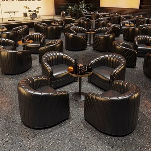 Nhà hàng hiện đại mới sofa da gian hàng cà phê quán cà phê đồ nội thất quán rượu Bar chỗ ngồi sử dụng thương mại - Product Image 5