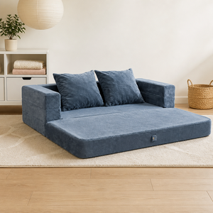 Canapé-lit moderne pliable en tissu convertible, siège rectangulaire pour chambre à coucher et salon - Product Image 3