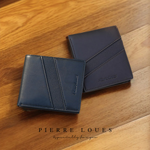 Pierre Loues <b>Men's</b> Tri-Fold <b>Wallet</b> <b>Black</b> Dark Brown 11.5cm x 9.5cm Coin Pocket Multi-Card Slot - Product Image 3