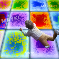 Dalles de sol en gel lumineuses sensibles à la pression, jeux interactifs, jeu tactile et visuel, dalles de sol sensorielles LED pour enfants