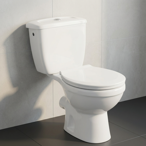 Ensemble WC moderne en céramique blanche, deux pièces, à double chasse, à poser au sol - Product Image 5
