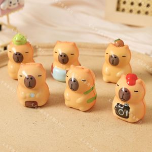 Juguetes Antiestrés de TPE, Mini Figuras de Capibara para Decoración de Escritorio de Oficina, Unisex, de 8 a 13 Años - Product Image 1