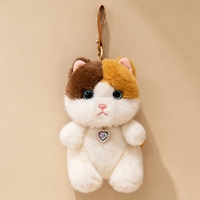 Porte-clés en peluche personnalisé en coton PP, motif chat mignon, mini sac parfumé, faible MOQ, vente en gros