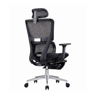 Chaise de bureau ergonomique moderne en maille à dossier haut, pivotante, pour ordinateur, conférence, visiteur, étude, jeu, réception et usage domestique