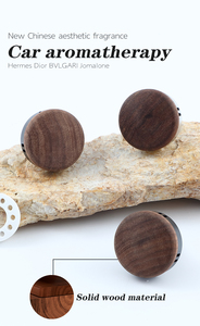 Difusor de Aceites Esenciales Cilíndrico para Auto, con Tapa de Madera y Clip de Ventilación de Aleación de Aluminio, para Aromatizar el Vehículo - Product Image 5