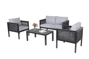 BHR-cuerda tejida para muebles de exterior, tejido <span class=keywords><strong>kettal</strong></span> para jardín, sofá, 4 Uds., buen precio - Product Image 6