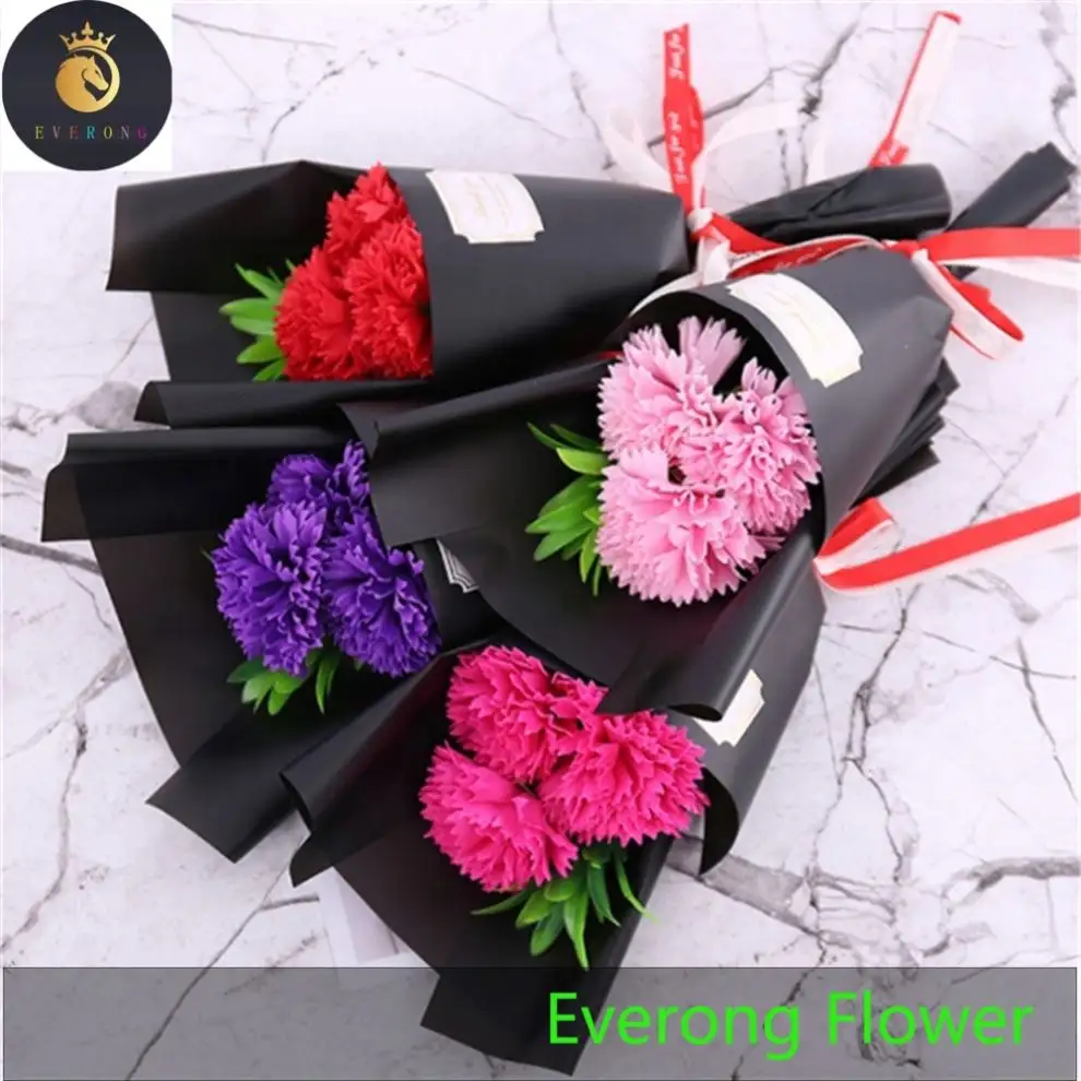 Wholesale Cheap Soap Carnation Flower Bouquet Gift For Valentine's Day Birthday Wedding Gift Mother's Day Present Teachers' Day