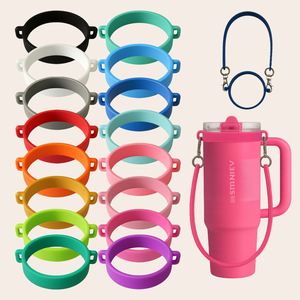 High Elastic Silicone Water Cup Collar Universal Portable Lanyard Handle Strap for Beverage Bottles <b>Rubber</b> <b>Products</b> - Product Image 1