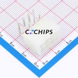 HC-5557-2*4AW Wire-to-Board Pin Header Bent Lead Through Hole,P=4.2mm Connector 2x4P 4.2mm Right Angle Insert Mini-Fit (MX 4.2) - Product Image 1