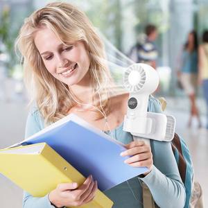 Nouveauté Ventilateur portable à main haute vitesse 100 réglages de vitesse Clip sur bureau/parapluie/<span class=keywords><strong>sac</strong></span> à <span class=keywords><strong>dos</strong></span> Mini ventilateur de poche rechargeable par USB - Product Image 3