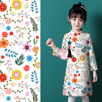 Pyjama à imprimé Floral pour enfants et femmes, tissu Imitation soie, Polyester, tendance