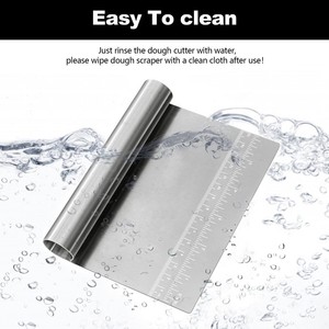Multiuso scala di misura <span class=keywords><strong>pasta</strong></span> panca raschiatura torta pane separatore Chopper coltello in acciaio inox lama Pizza Cutter - Product Image 3