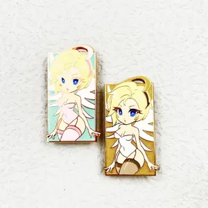 2023 Fashion Enamel Pin Custom Factory Manufacturer Produce Anime Cute Girl Soft Hard Metal Lapel Pins Badge Custom Enamel Pin