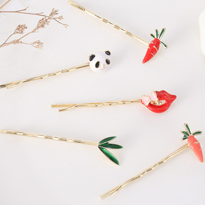 Horquilla para el pelo para niña, aceite dulce de goteo, fruta, oso, Margarita, labios, limón, zanahoria, lazo pequeño, pinzas para el pelo - Product Image 3