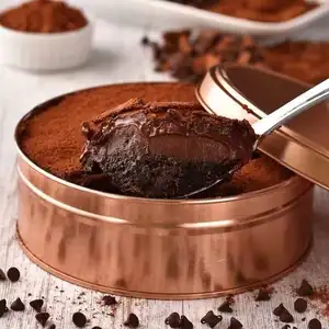 Aangepaste 8 Inches Lege Luxe Food Grade Grote Cookie Bakken Metalen Tin Container Cake Tin Kan Kerst Ronde Cake Tin dozen