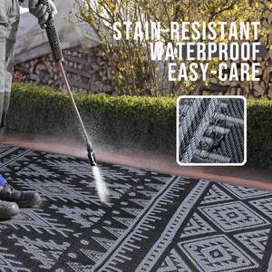 Résistant aux UV personnalisé réversible tissé recyclé polypropylène plastique paille abstrait intérieur extérieur <span class=keywords><strong>tapis</strong></span> <span class=keywords><strong>tapis</strong></span> - Product Image 2