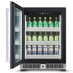 ne-354-8 stainless steel beverage refrigerator with lock indoor outdoor kitchen patio built in home <b>drinks</b> <b>bar</b> cooler - Product Image 6