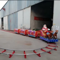 Train de Père Noël sur rail pour parc d'attractions extérieur/intérieur à thème de Noël ; idéal pour centres commerciaux et écoles