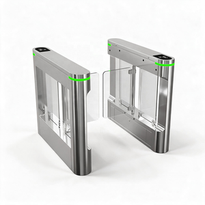 Torniquete de Puerta Abatible de Doble Entrada, Barrera Abatible ESD, Torniquete con Código QR y RFID para Supermercado, Gimnasio, Escuela, Oficina - Product Image 1