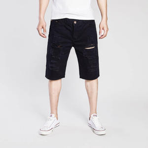 Shorts en jean slim fit pour homme, extensibles, confortables et respirants, pour l'été - Product Image 1