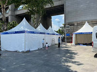 Carpa de Boda Tipo Pagoda 3x3 6x6m, Gazebo de Techo Alto para Lanzamiento de Vehículos, Eventos al Aire Libre, Exhibiciones, Fiestas