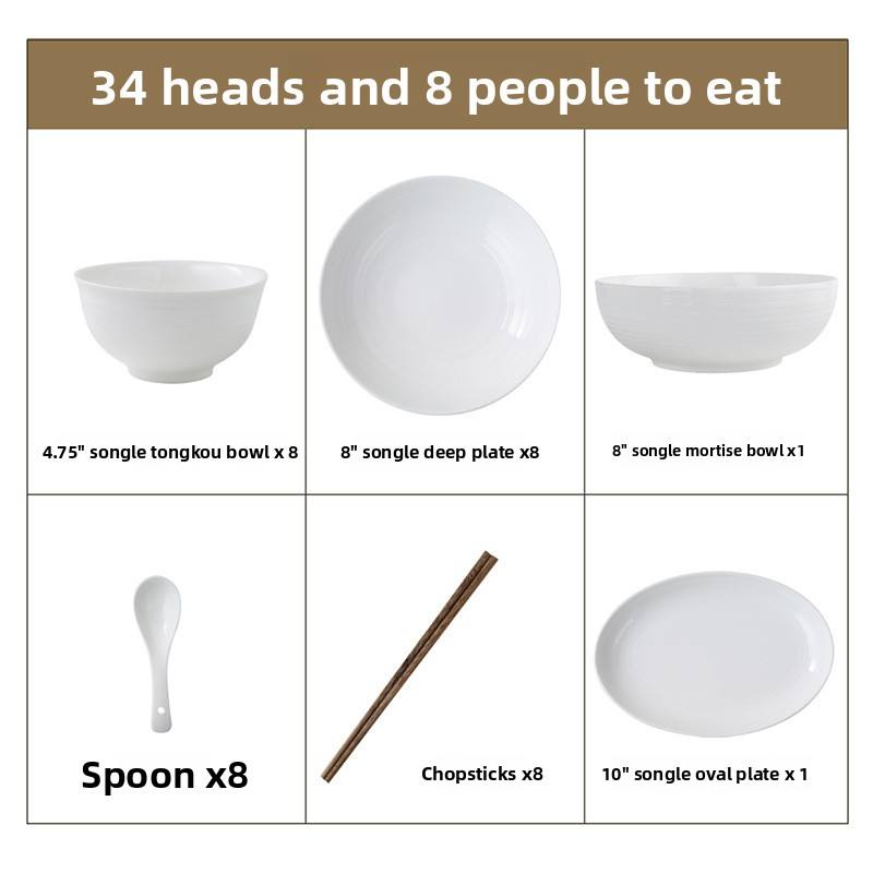 ensemble blanc 34 pièces