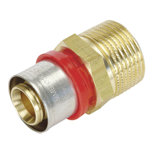 Raccordo a Pressione Maschio Dritto per Tubo Multistrato Tiemme 32 X 1\" - Product Image 1