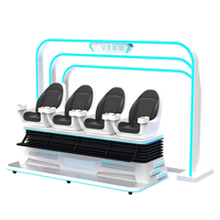 Precio de fábrica Simulador 9D de 4 plazas Plataforma dinámica Multijugador VR Cinema Machine Solución de parque temático de realidad virtual interior