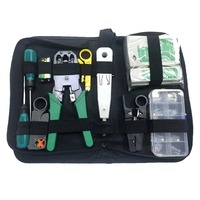 Kit d'outils de sertissage réseau trois-en-un avec testeur de câble RJ45, kit de réparation Ethernet, outil manuel combiné, Chine
