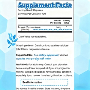 Private Label Turmeric Root Capsules Support Joint Health Support <b>Liver</b> Detox Promote Digestion Capsules - Product Image 2